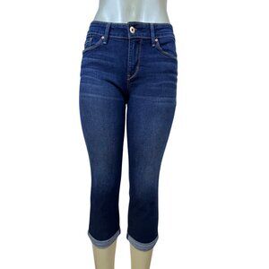 Denizen Levi’s Women's Dark Blue Denim Capri Jeans Stretch Slim Fit Sz 4